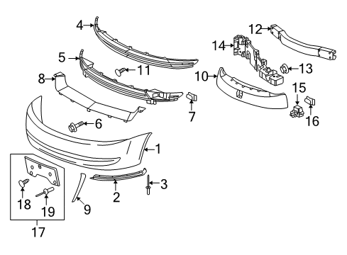 2006 Saturn Ion Front Bumper Diagram