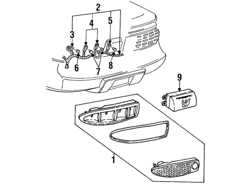 2001 Pontiac Firebird Combination Lamps Diagram