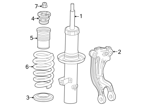 2023 Cadillac LYRIQ Struts & Components - Front Diagram