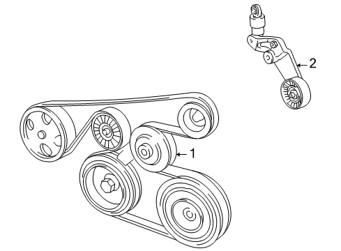 2004 Pontiac Vibe Belts & Pulleys Diagram