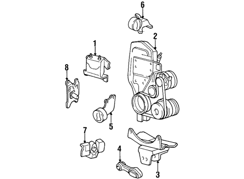1998 Oldsmobile Achieva Adapter Diagram for 22591376