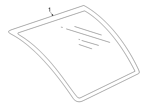 2007 Buick Rainier Quarter Panel - Glass & Hardware Diagram