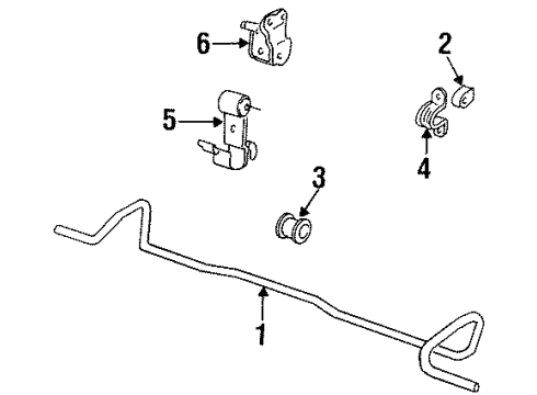 1998 Chevy Lumina Rear Suspension Components, Stabilizer Bar Diagram 4 - Thumbnail