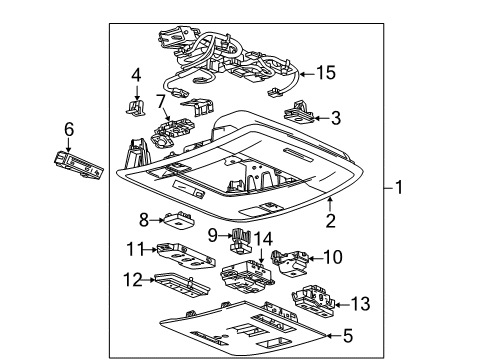 2016 Chevy Silverado 2500 HD Overhead Console Diagram