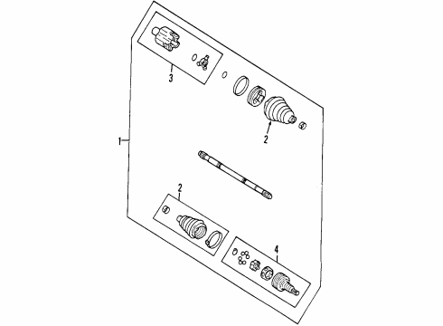 2008 Saturn Aura Front Axle Shafts & Joints, Drive Axles Diagram