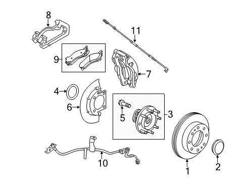 2014 Chevy Silverado 2500 HD Brake Components Diagram