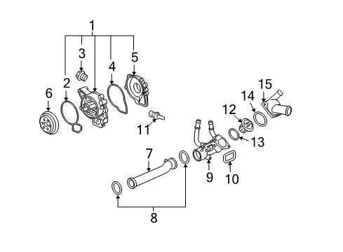 2009 Chevy HHR Fan Blade Nut Diagram for 15241788