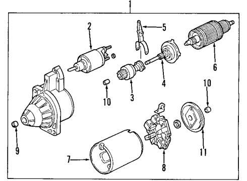 1999 Cadillac Catera Starter Solenoid Diagram for 9196672