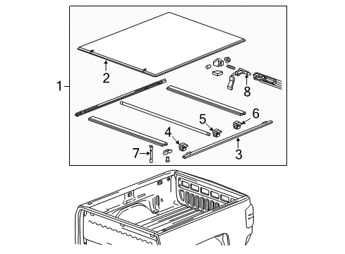 2016 Chevy Silverado 2500 HD Exterior Trim - Pick Up Box Diagram