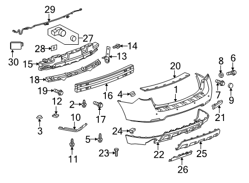 2017 Chevy Equinox Rear Bumper Diagram
