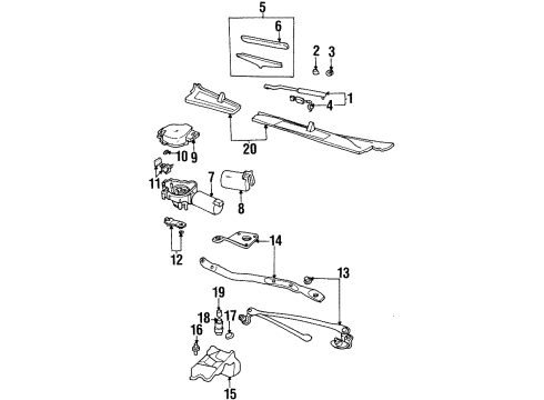 2000 Chevy Lumina Wiper & Washer Components Diagram