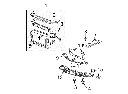 2007 Pontiac Grand Prix Radiator Support Diagram