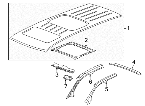 2010 Buick Enclave Roof & Components Diagram