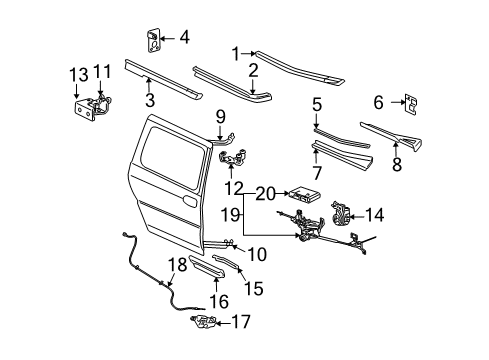 2008 Chevy Uplander Tracks & Components Diagram
