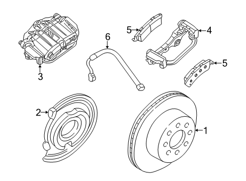 2006 Chevy Silverado 1500 Brake Components, Brakes Diagram 5 - Thumbnail