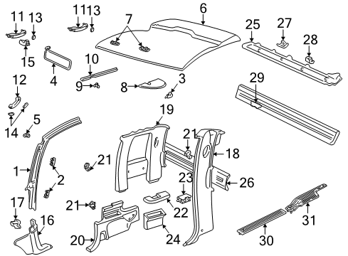 1997 Chevy K2500 Assist Strap Diagram for 15023778