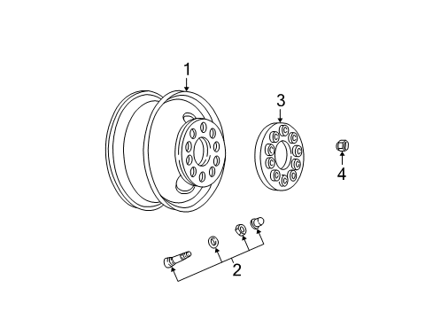 1999 GMC C3500 Wheels Diagram