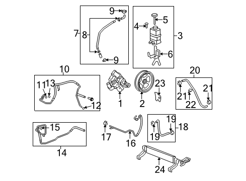 2007 Saturn Outlook Return Hose Diagram for 25792764