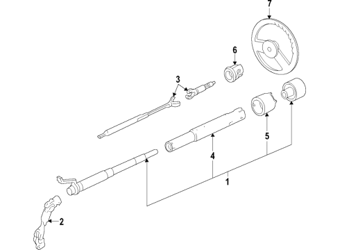 2020 Chevy Express 3500 Steering Column & Wheel, Shroud, Switches & Levers Diagram 1 - Thumbnail