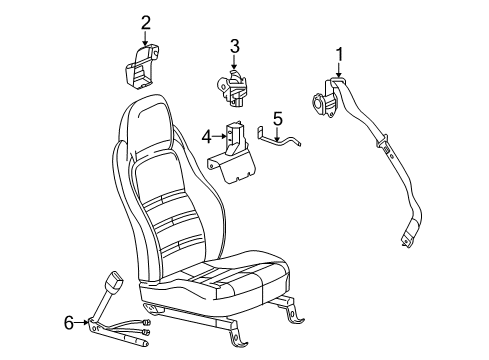 2008 Chevy Corvette Seat Belt Diagram