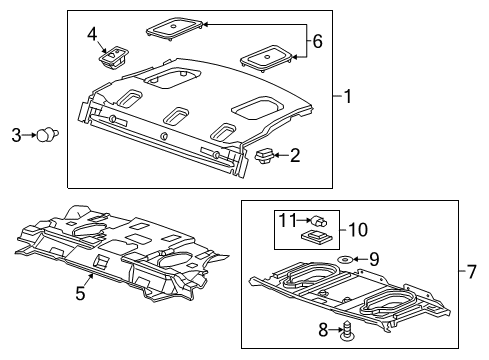 2020 Chevy Impala Interior Trim - Rear Body Diagram