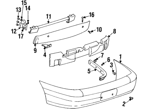 2000 Cadillac Catera Rear Bumper Diagram