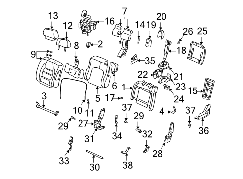 2001 Cadillac DeVille Alternator Bolt Diagram for 11516109