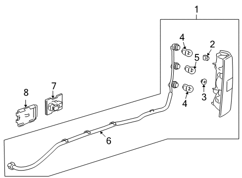 2013 Chevy Silverado 1500 Combination Lamps Diagram