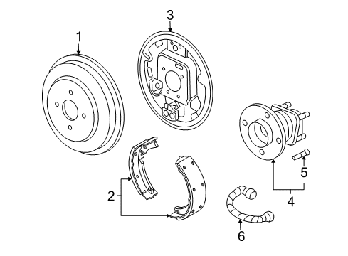 2006 Saturn Ion Brake Components Diagram