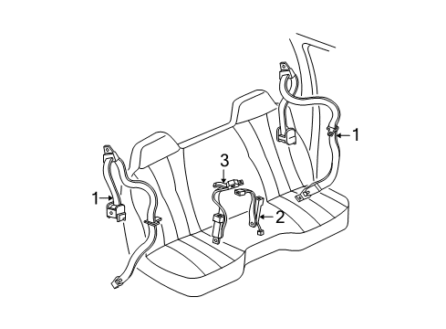 2002 Chevy S10 Front Seat Belts Diagram