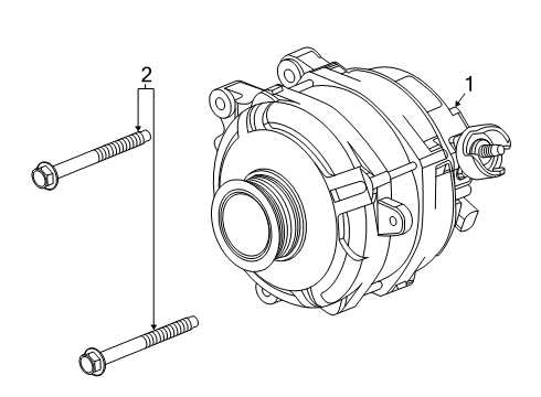 2021 GMC Acadia Alternator Diagram for 13534125