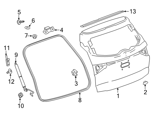 2022 Buick Enclave Gate & Hardware Diagram
