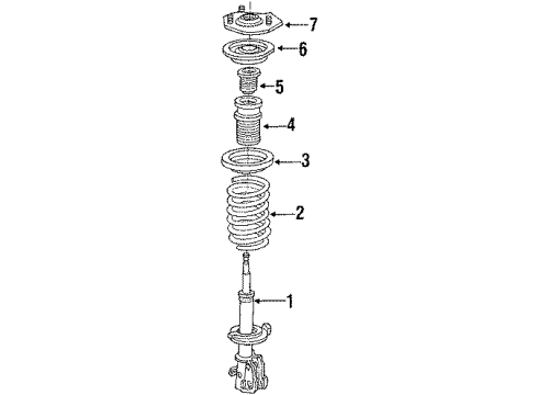 1993 Chevy Lumina APV Struts & Suspension Components - Front Diagram