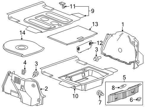 2011 Chevy Cruze Interior Trim - Rear Body Diagram 3 - Thumbnail
