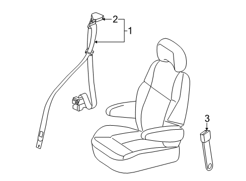 2005 Saturn Relay Seat Belt Diagram