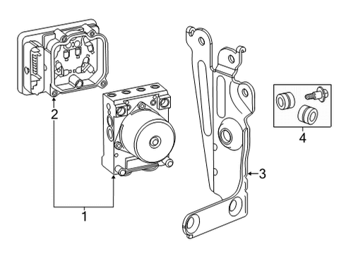 2023 GMC Sierra 2500 HD ABS Components Diagram