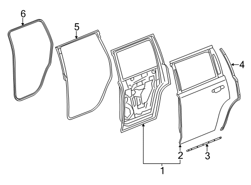 2017 GMC Yukon Rear Door Diagram