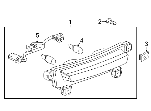 2022 Cadillac XT5 Backup Lamp Diagram for 84385141