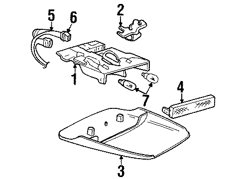 1994 Oldsmobile Achieva High Mount Lamps Diagram