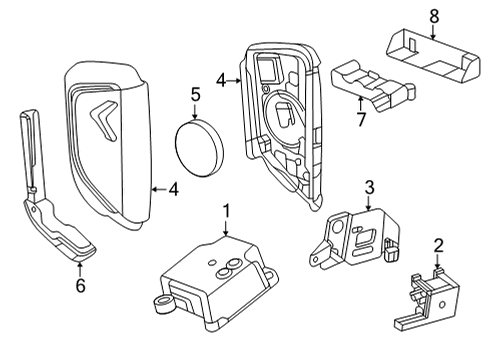 2022 Chevy Corvette Keyless Entry Components Diagram