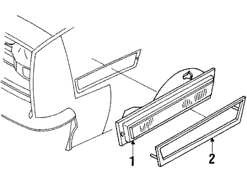 1984 Oldsmobile Toronado Corner & Side Marker Lamps Diagram