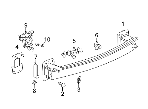 2024 Chevy Equinox Bumper & Components - Rear Diagram 2 - Thumbnail