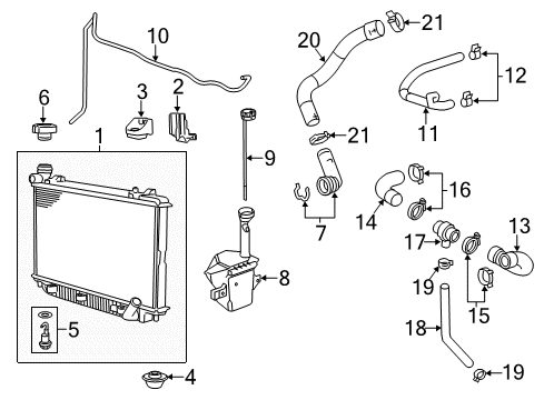 2017 Chevy SS Radiator & Components Diagram
