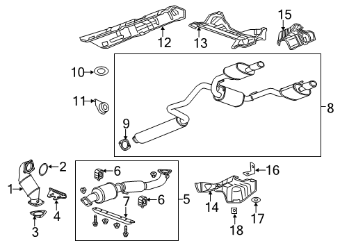 2013 Buick Verano Tailpipe Bracket, Driver Side Diagram for 13264350