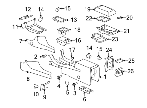 2008 Saturn Aura Console Diagram