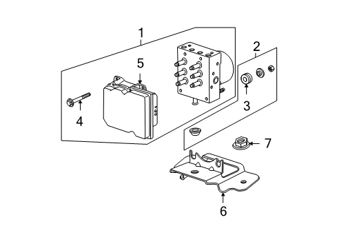 2012 GMC Acadia ABS Components Diagram