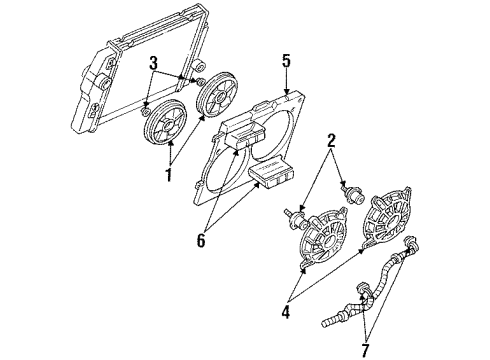 2001 Pontiac Firebird Cooling System, Radiator, Water Pump, Cooling Fan Diagram