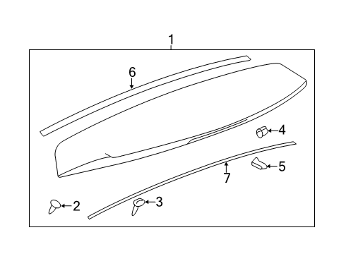 2012 GMC Acadia Rear Spoiler Diagram