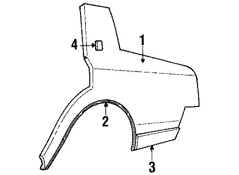 1985 Oldsmobile Cutlass Supreme Emblem Diagram for 20211459