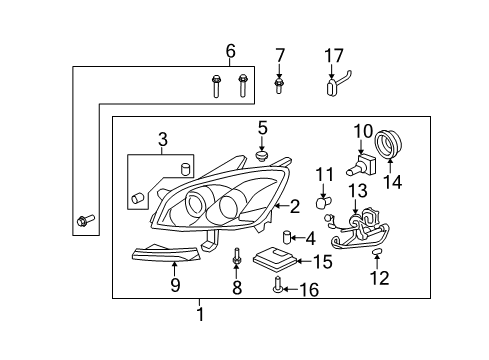 2007 Saturn Outlook Bulbs Diagram